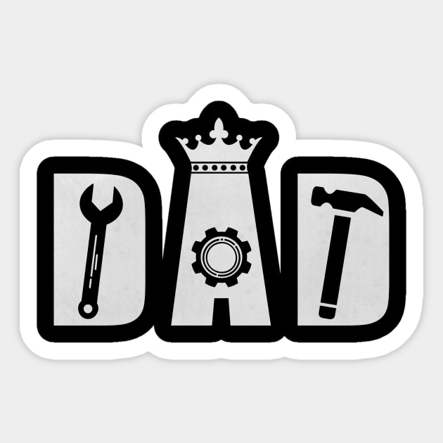 DAD FIXER OF THINGS, Funny Father’s Day Gift Idea Sticker by YasOOsaY